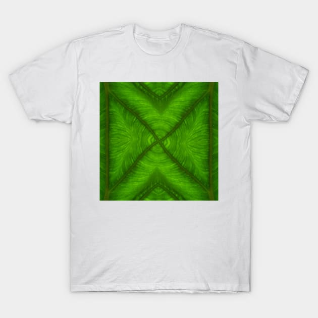 Banana leaf kaleidoscopic patterns. THREE T-Shirt by mister-john